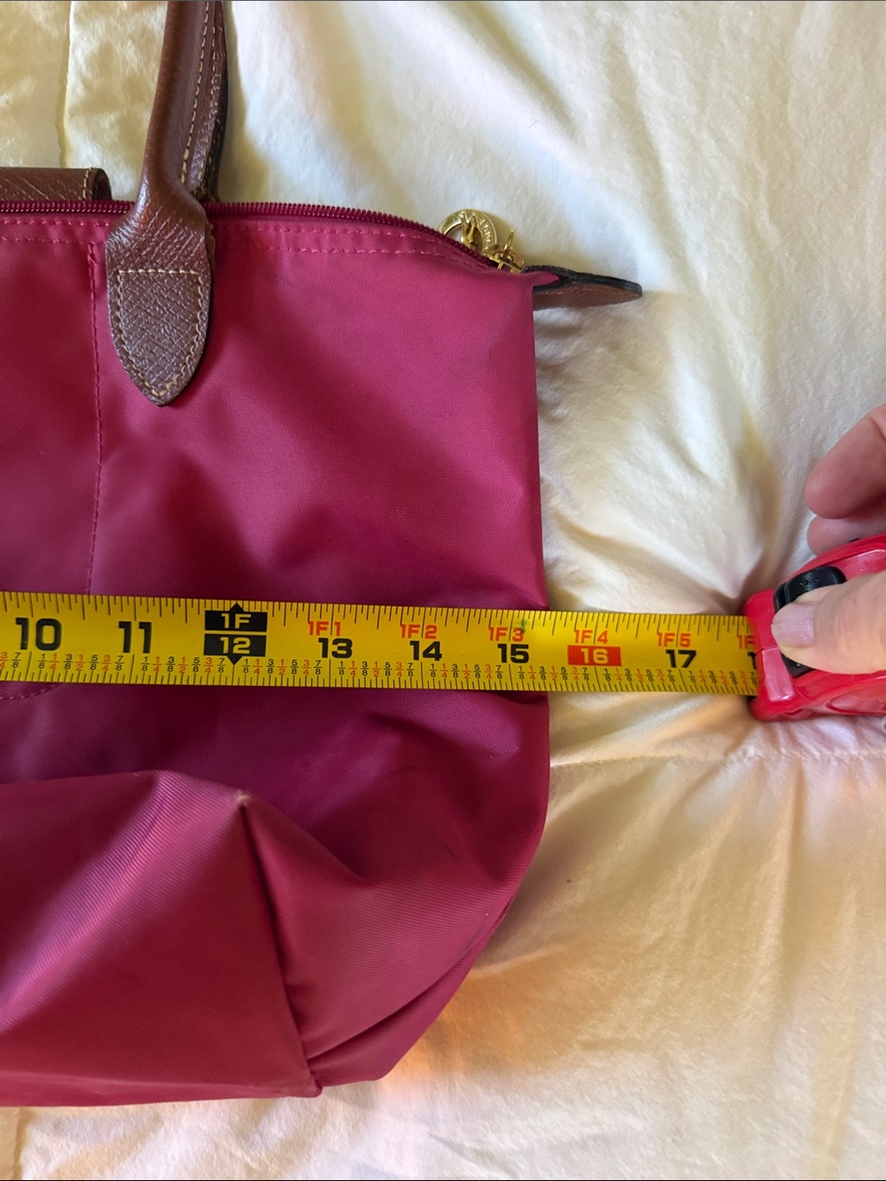 Longchamp tote- medium/hot pink - Picture 5 of 7
